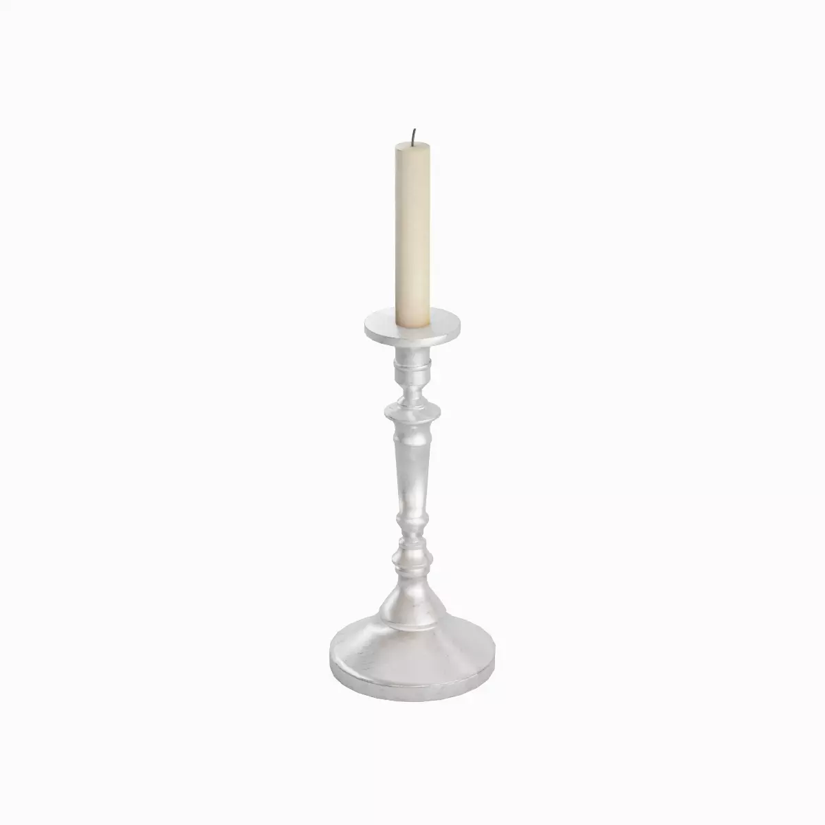 Vintage Candlestick Set Low-poly 3D model_16