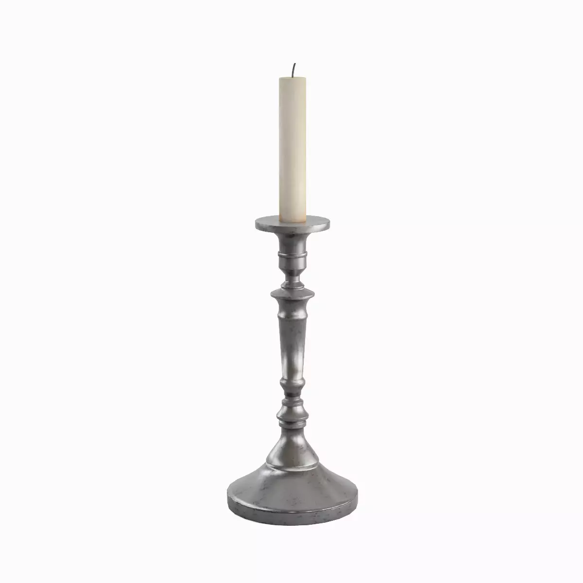 Vintage Candlestick Set Low-poly 3D model_8