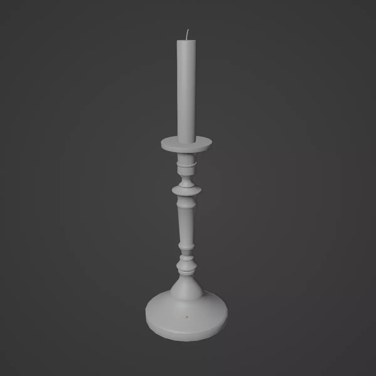 Vintage Candlestick Set Low-poly 3D model_26
