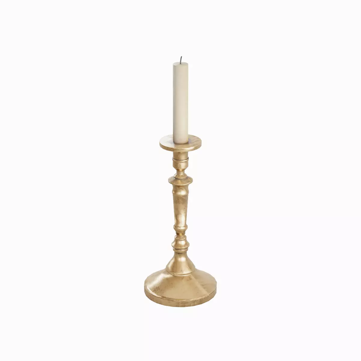Vintage Candlestick Set Low-poly 3D model_22