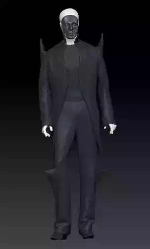 David Bowie black pointy suit costume