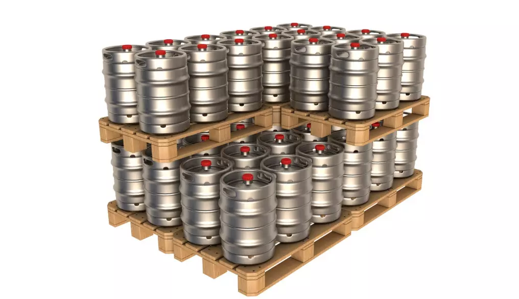 Pallets Of Beer Kegs 3D model_0