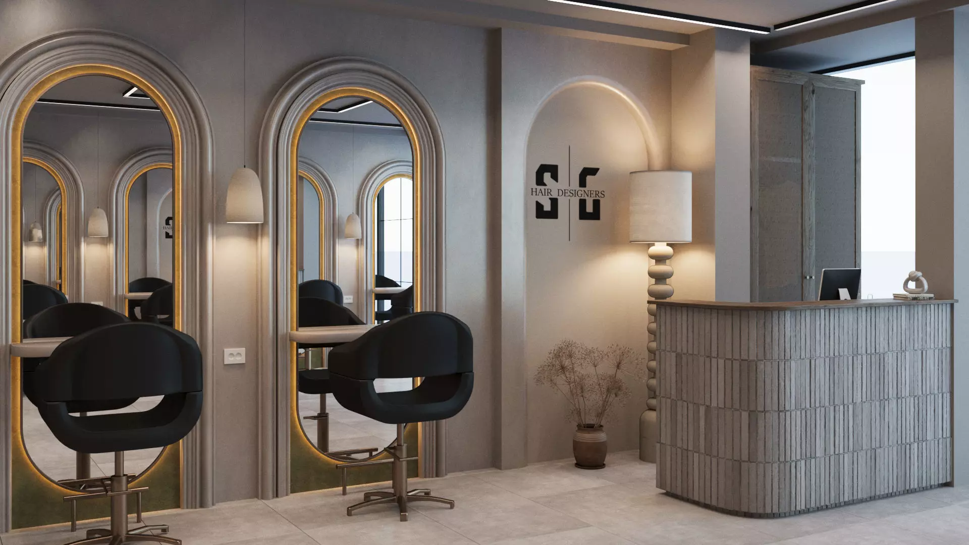 Beauty Salon Interior Scene 3d Model 3D model_2