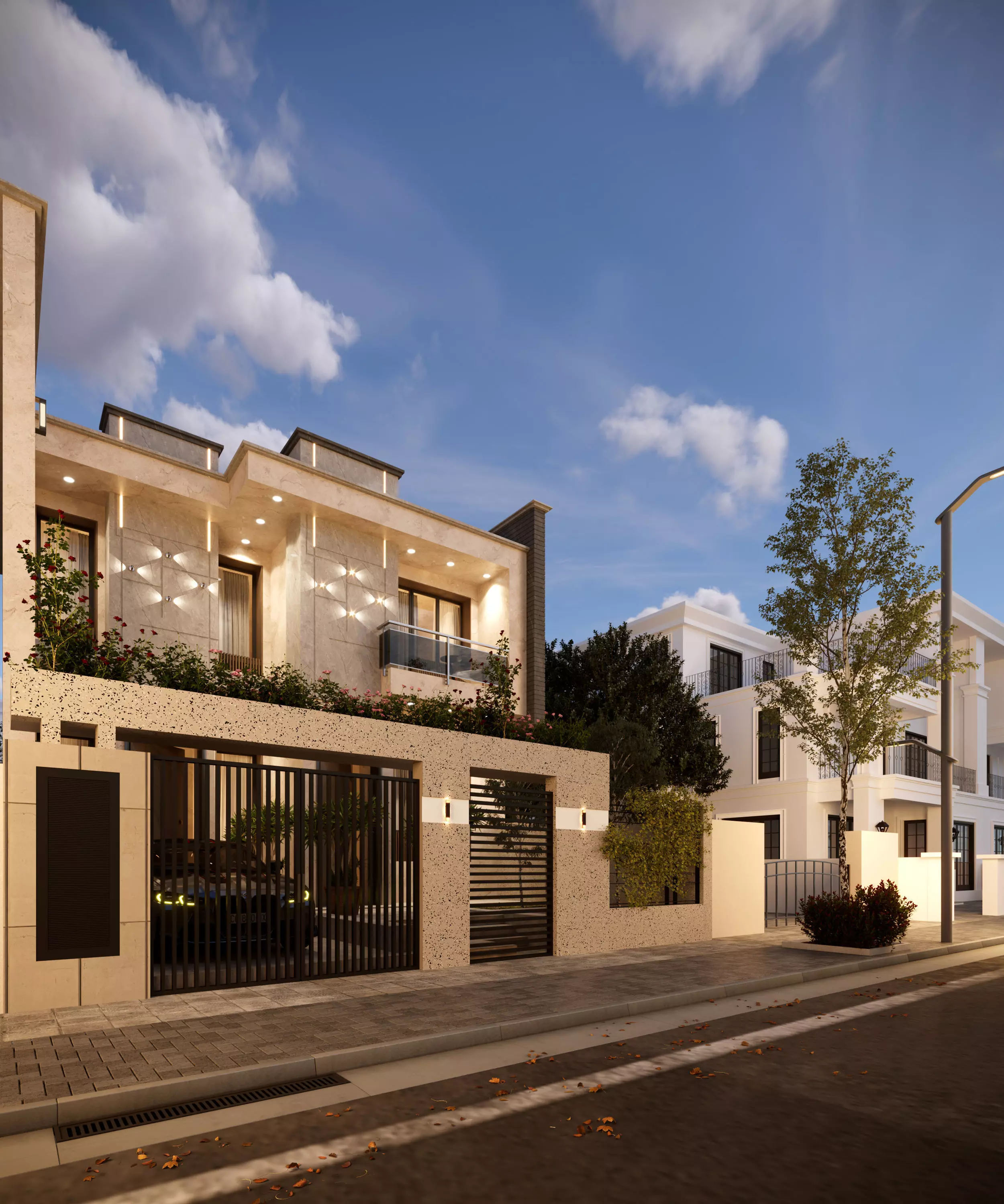 Modern House Exterior Design 3D model_5