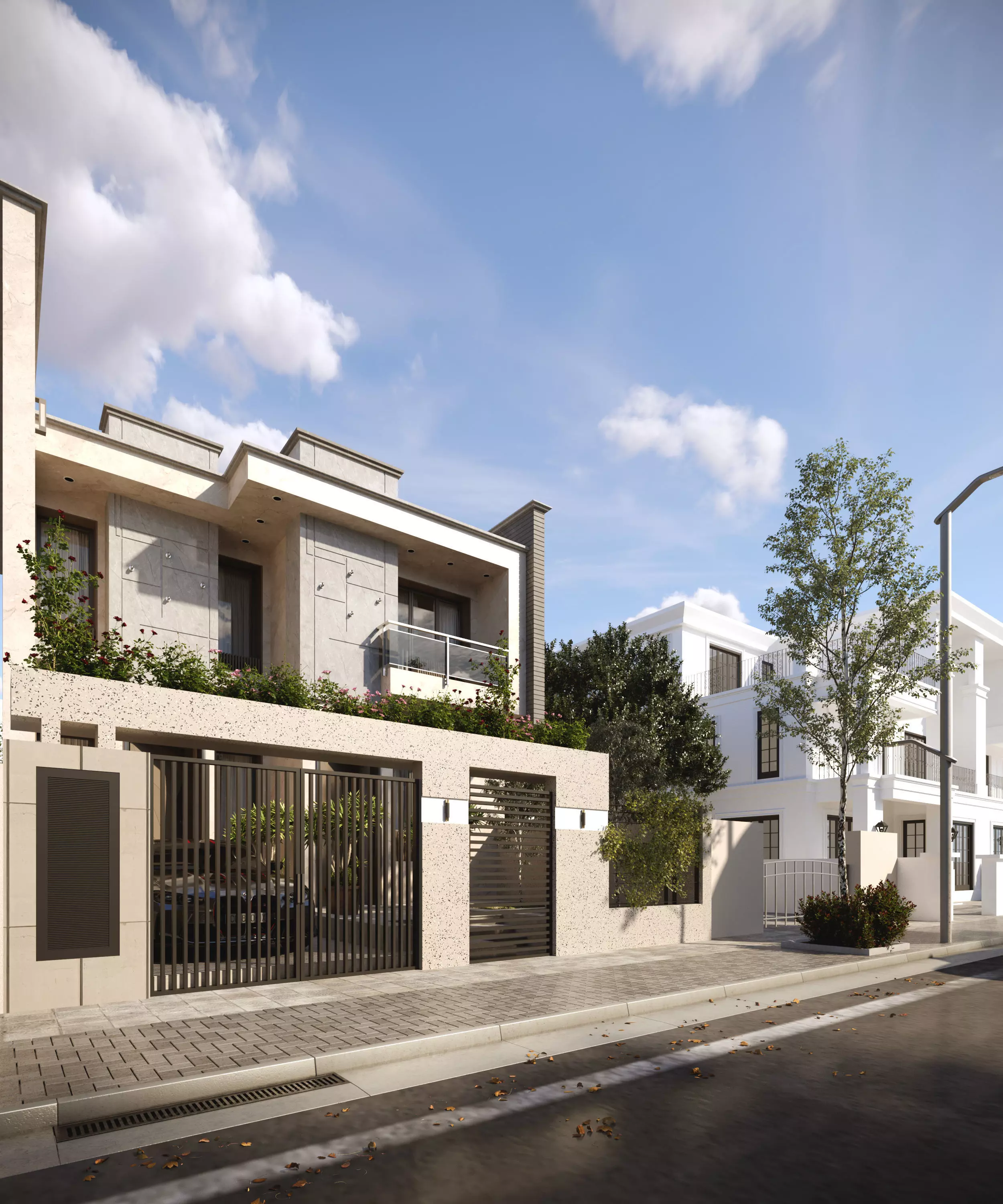 Modern House Exterior Design 3D model_4