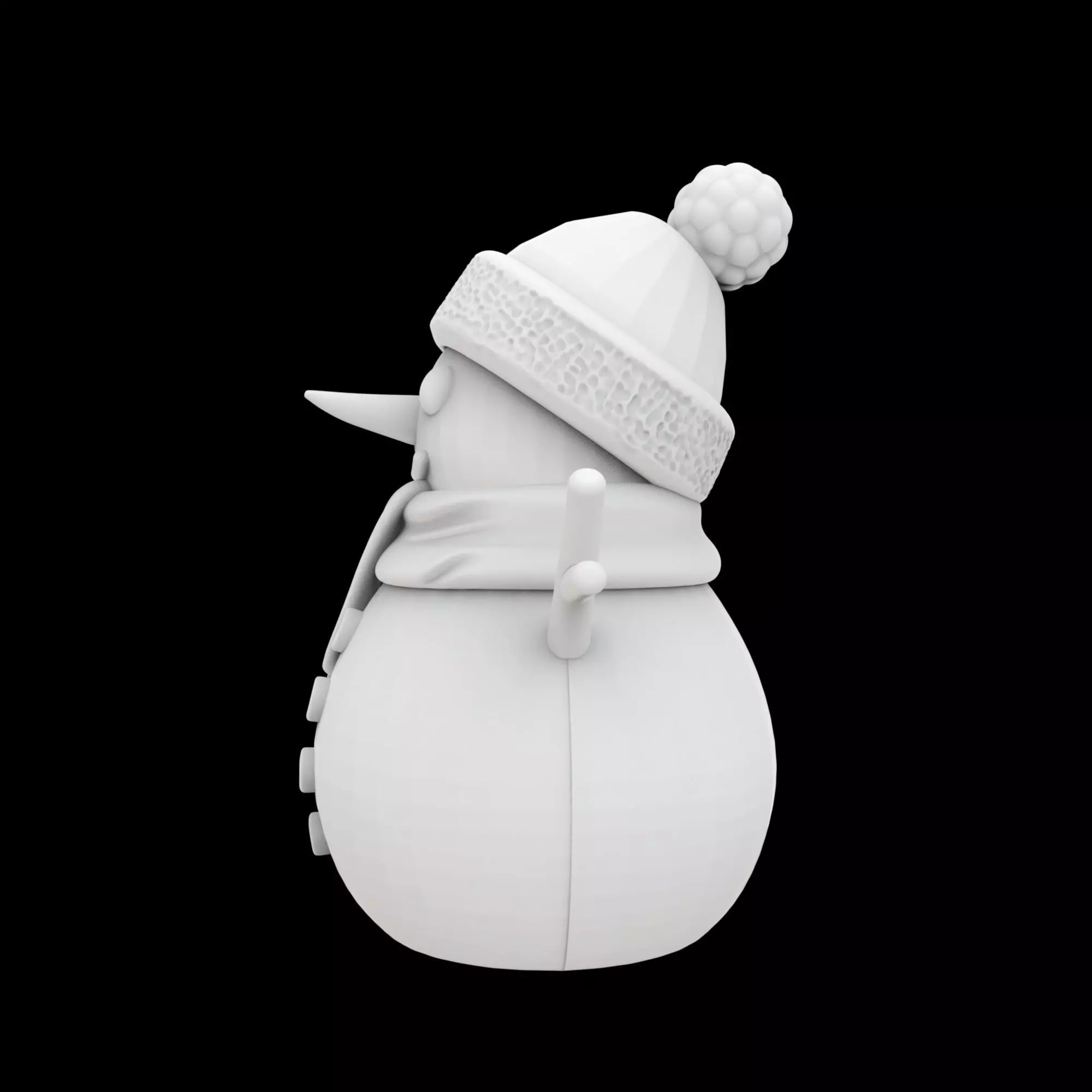 Cute Snowman Figurine 3D Printable Model 3D print model_2