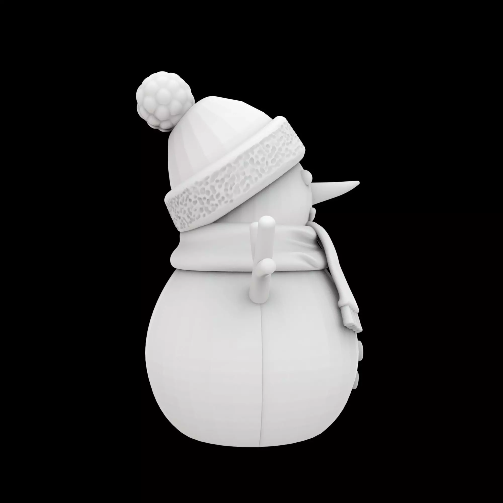 Cute Snowman Figurine 3D Printable Model 3D print model_5