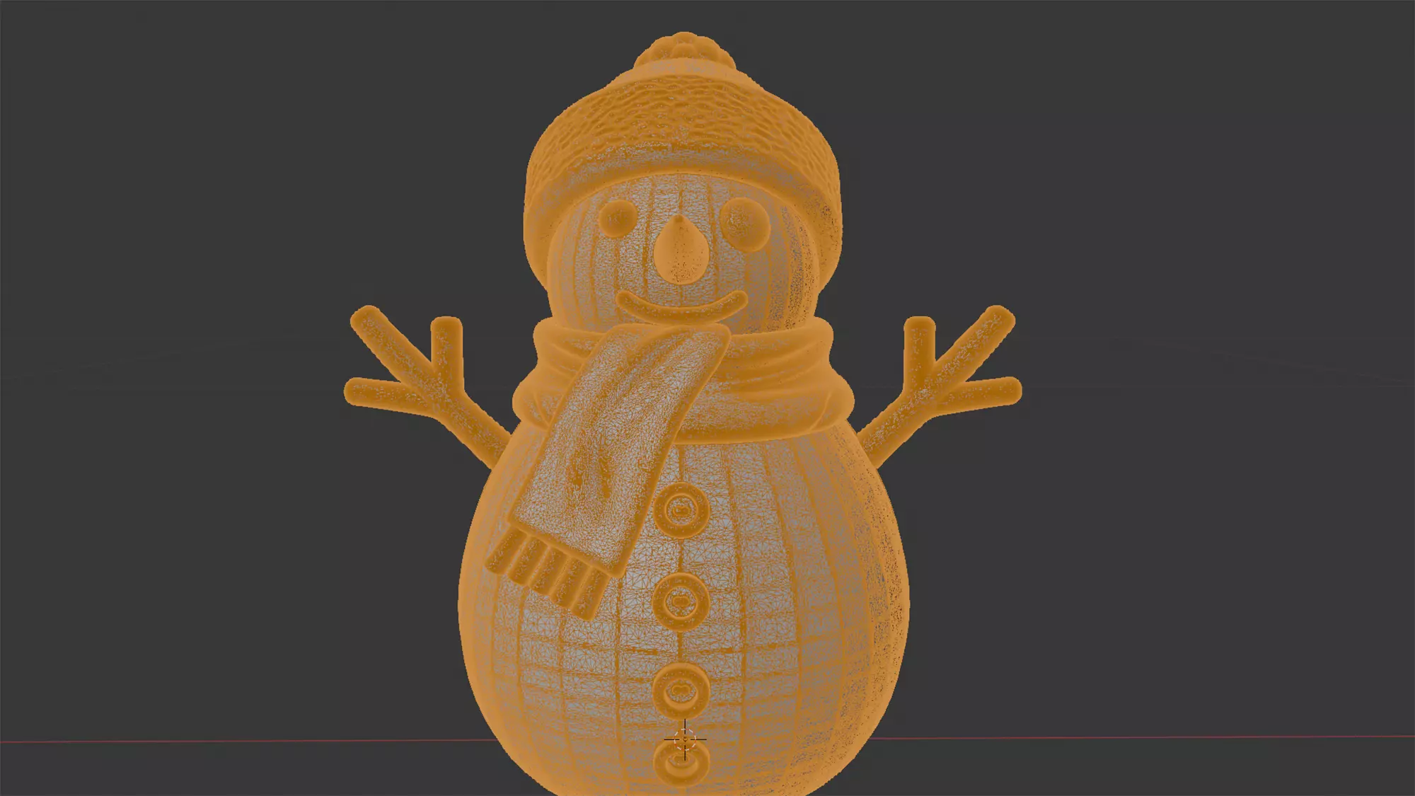 Cute Snowman Figurine 3D Printable Model 3D print model_7