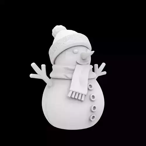 Cute Snowman Figurine 3D Printable Model 3D print model