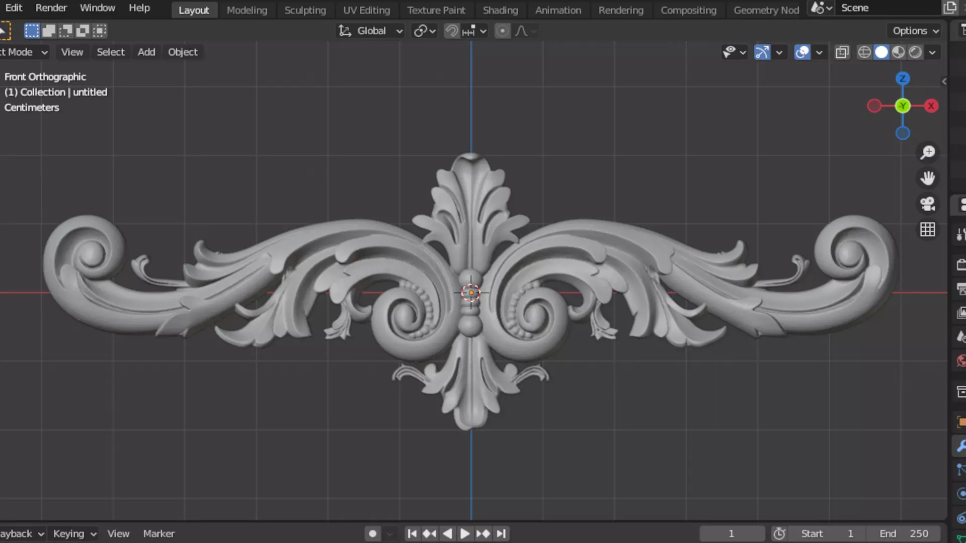 carved classic decorative ornament cnc 3d printing stl 61 3D model_5