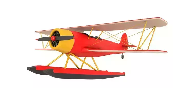 Sea Plane Biplane 3D model