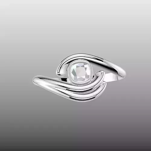  Cushion Cut Bypass Ring