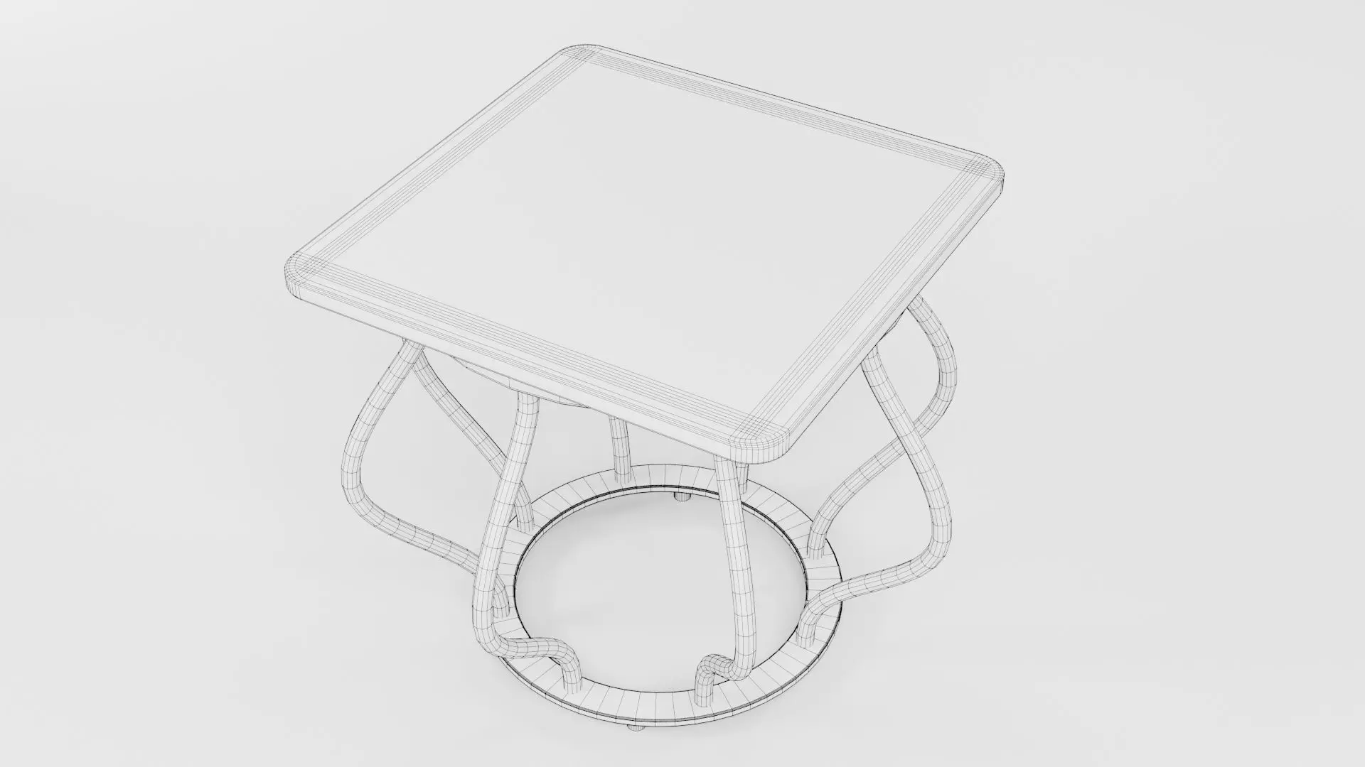 Square Table CG104 3D model_6