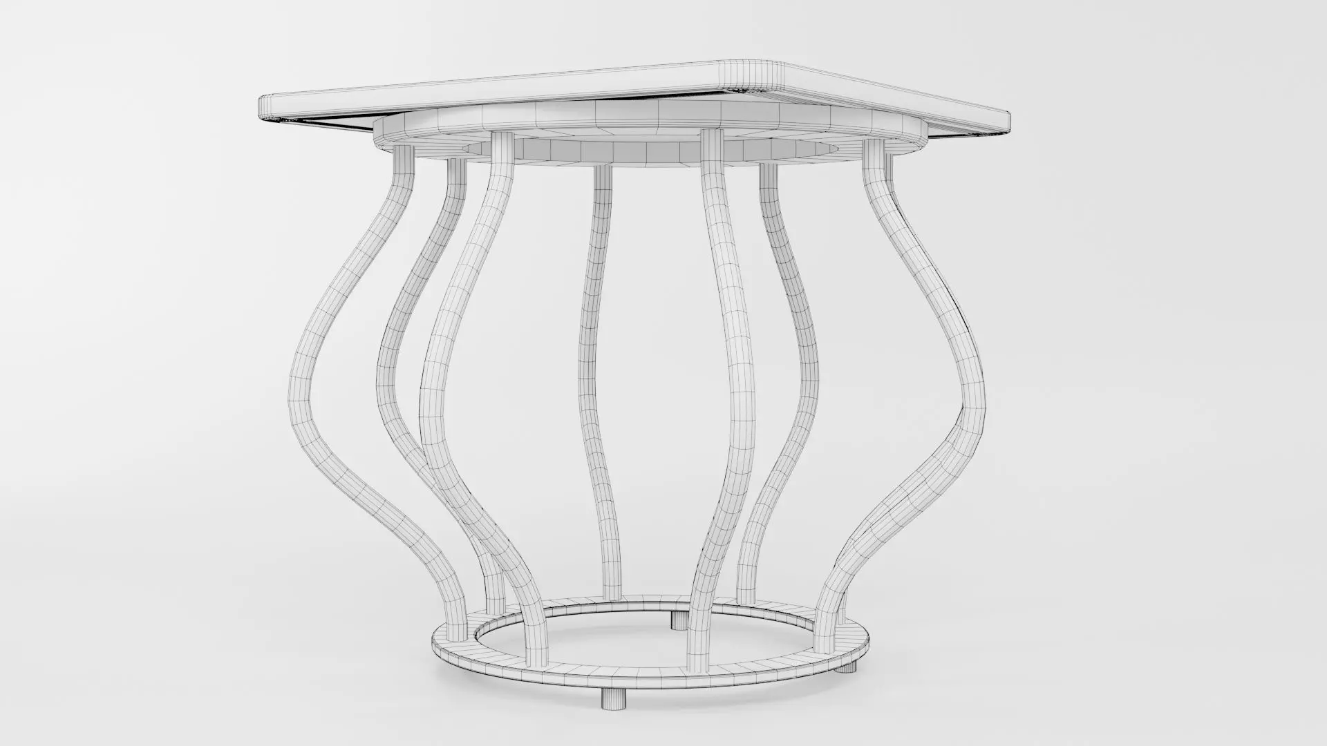 Square Table CG104 3D model_5