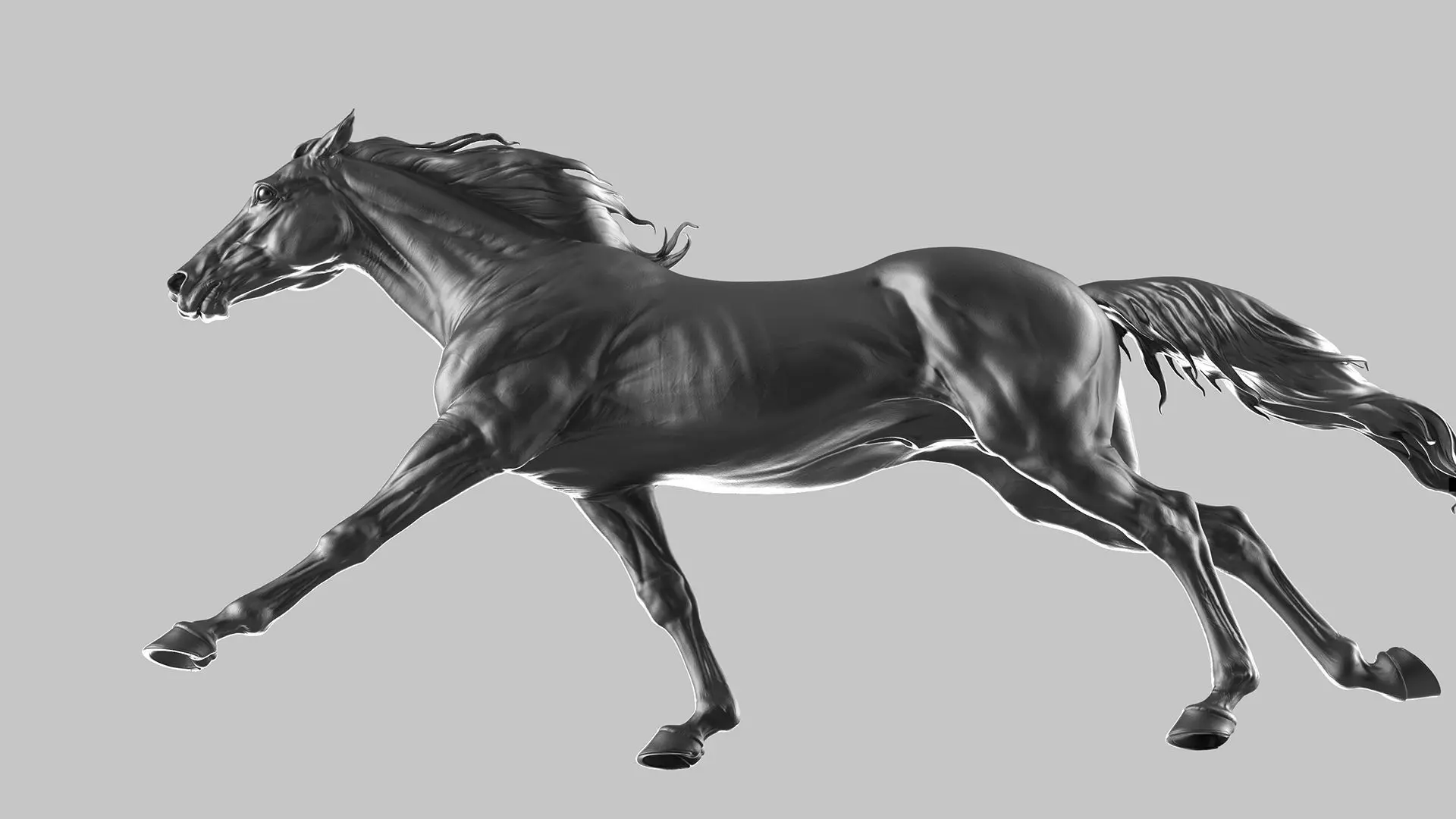 Racehorse   -  3D Sculpting 3D print model_13