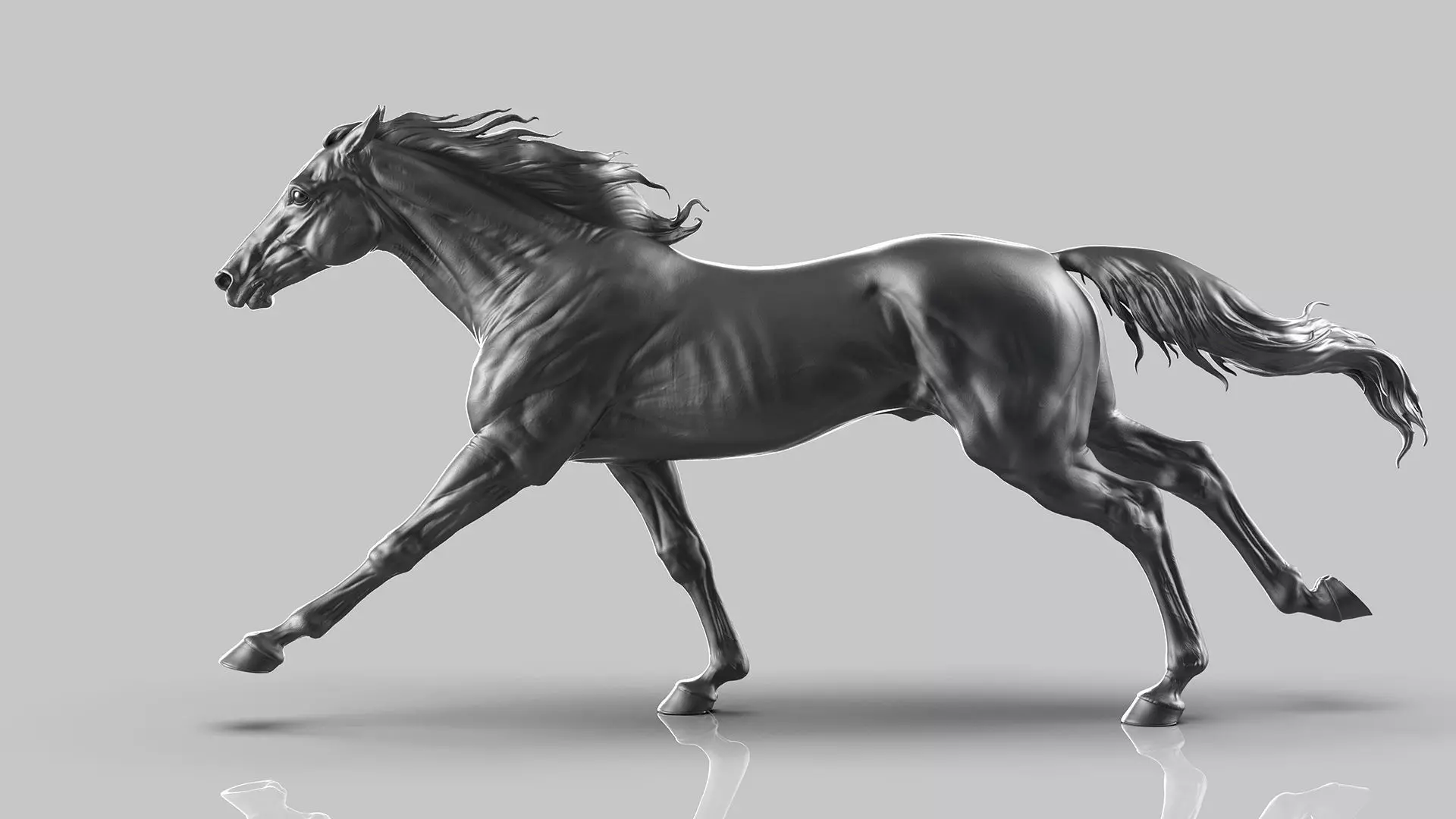 Racehorse   -  3D Sculpting 3D print model_6