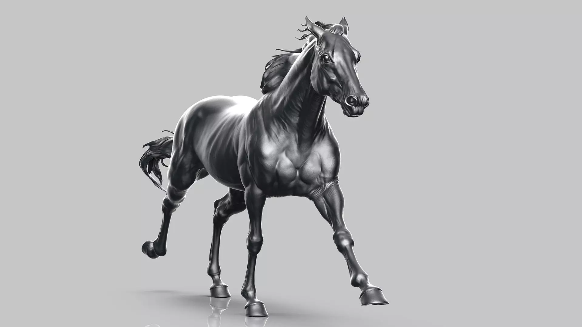 Racehorse   -  3D Sculpting 3D print model_8