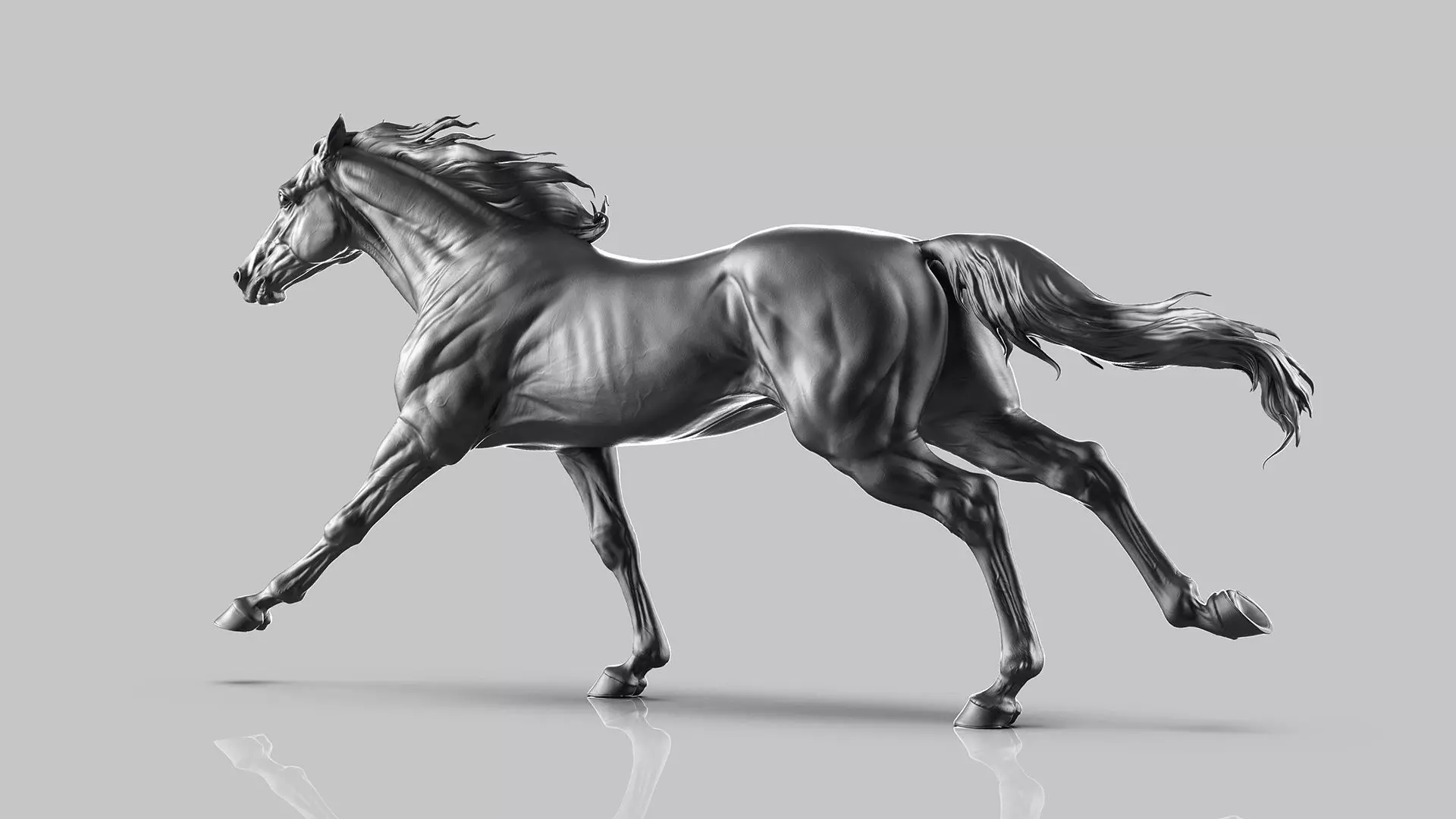 Racehorse   -  3D Sculpting 3D print model_11