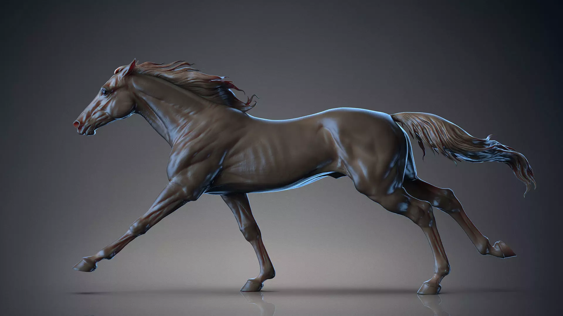 Racehorse   -  3D Sculpting 3D print model_0