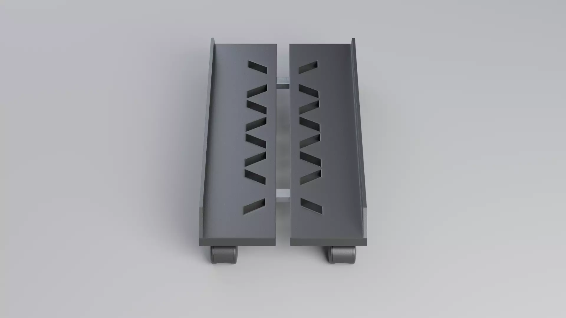 Mobile Desktop PC Adjustable Cart 3D model_6