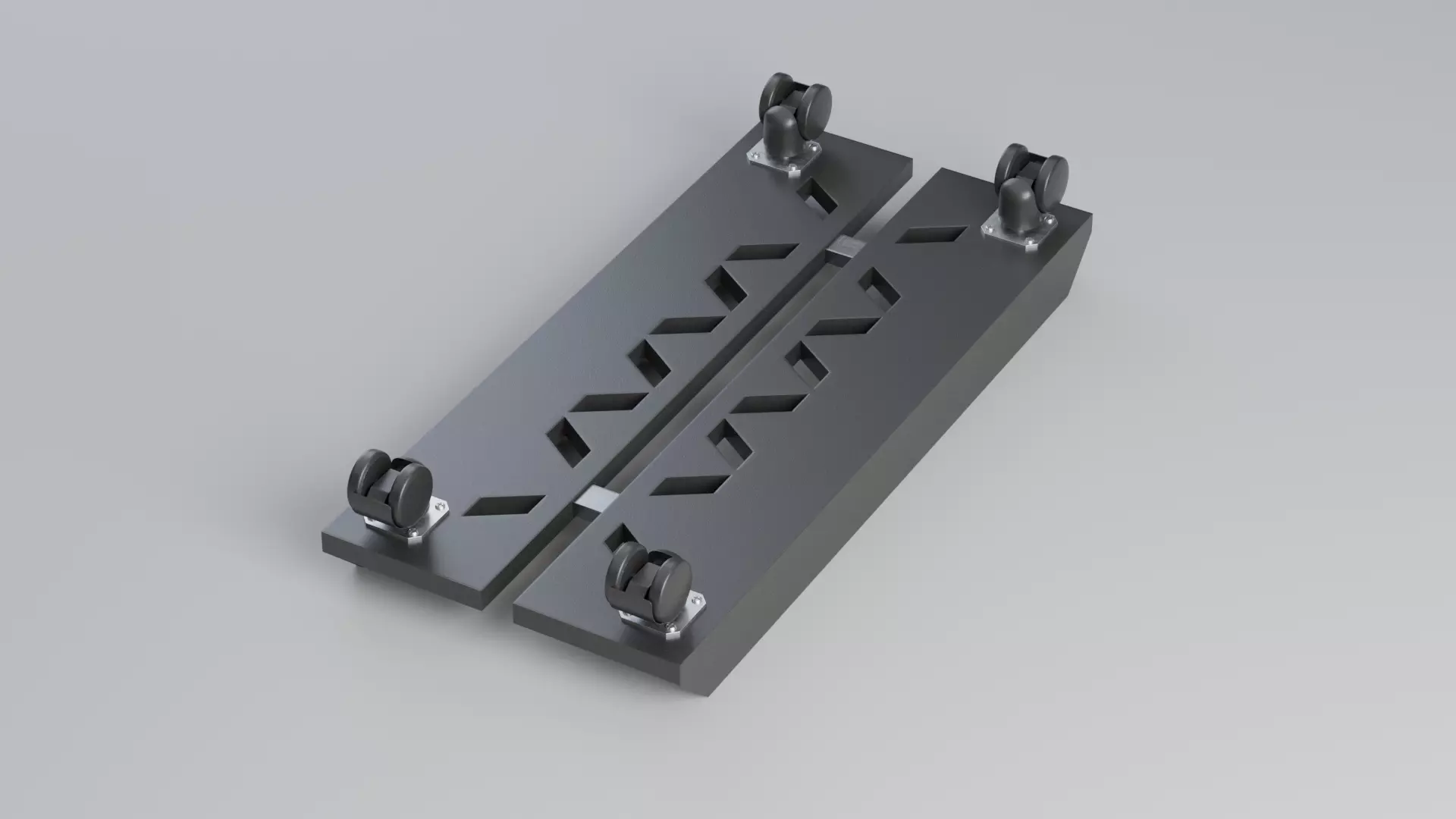 Mobile Desktop PC Adjustable Cart 3D model_7