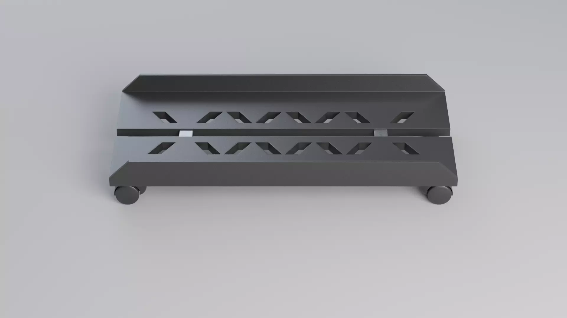 Mobile Desktop PC Adjustable Cart 3D model_4