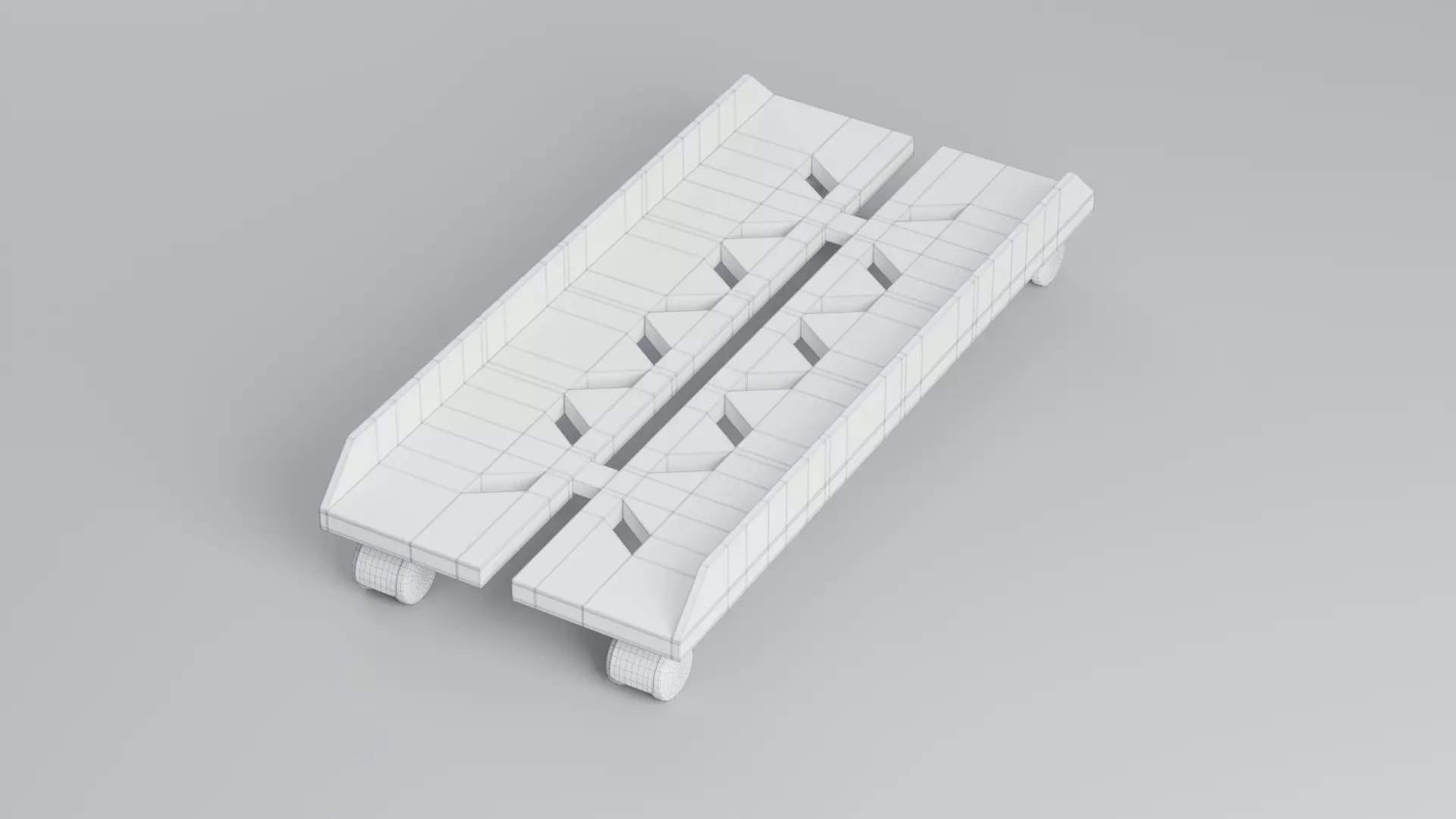 Mobile Desktop PC Adjustable Cart 3D model_8