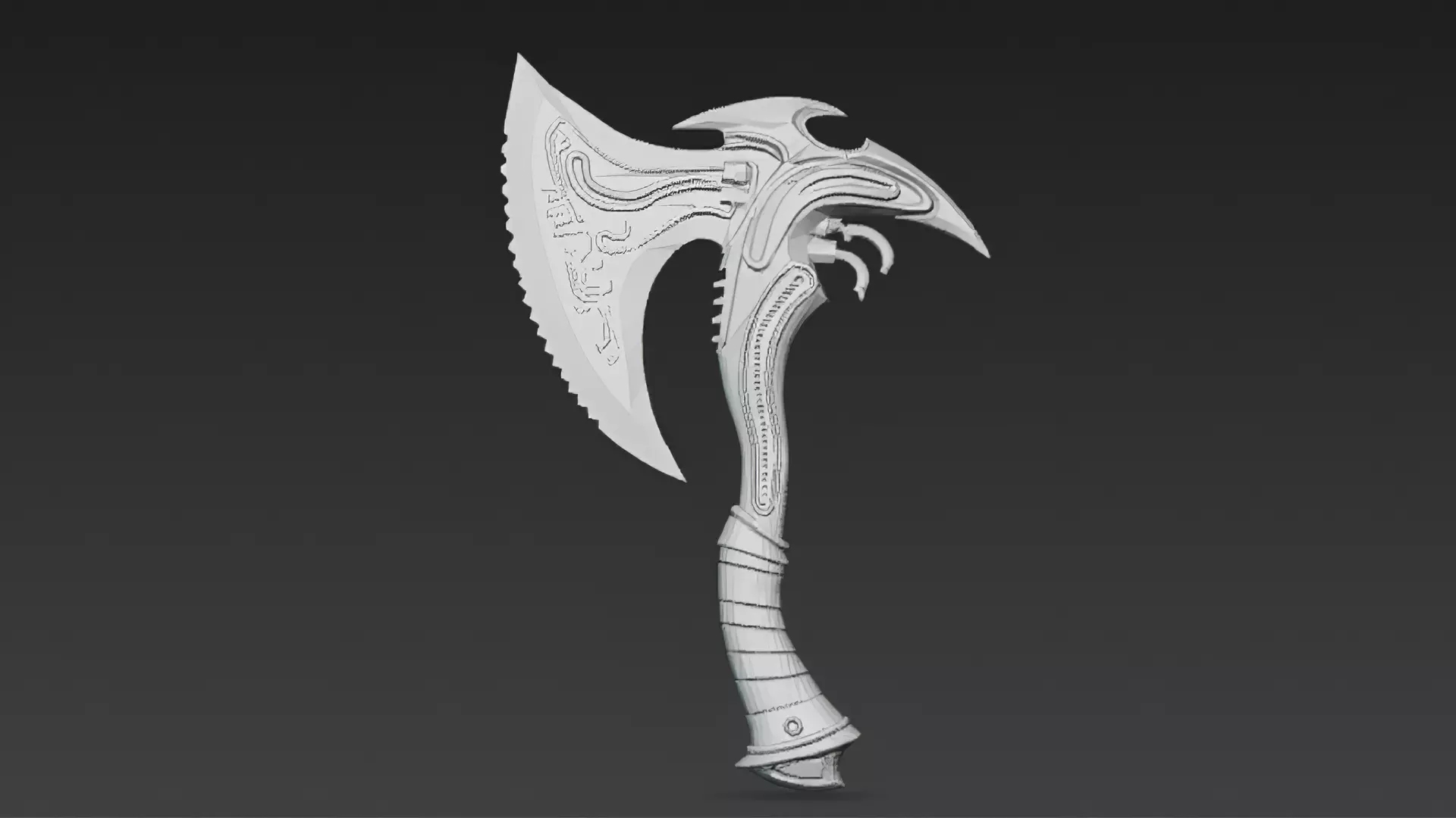 Cartoon Cyber Axe PBR 3D Model Low-poly 3D model_8