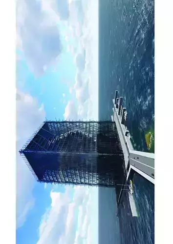 Parametric tower in the sea