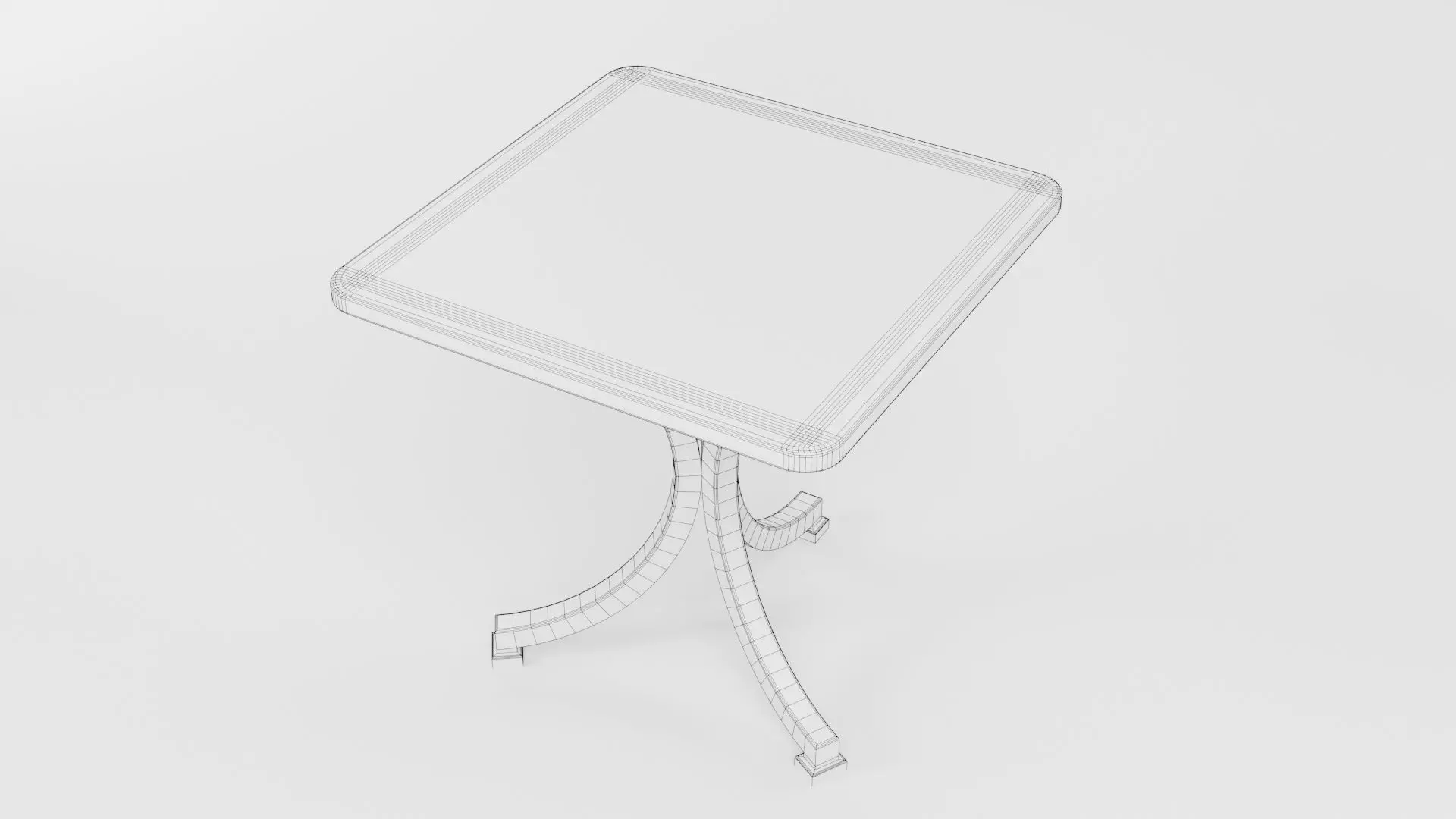 Square Table CG106 3D model_6