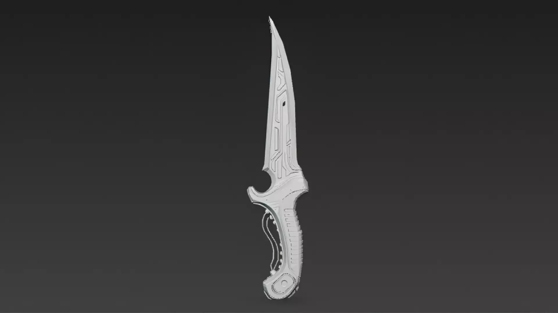 Cartoon Cyber Dagger PBR 3D Model Low-poly 3D model_8
