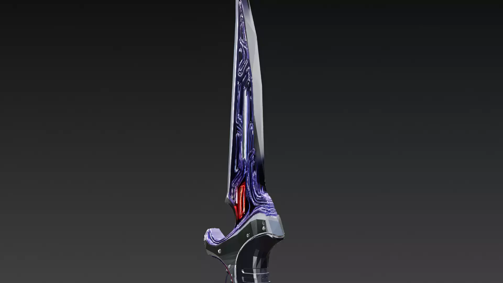 Cartoon Cyber Dagger PBR 3D Model Low-poly 3D model_5