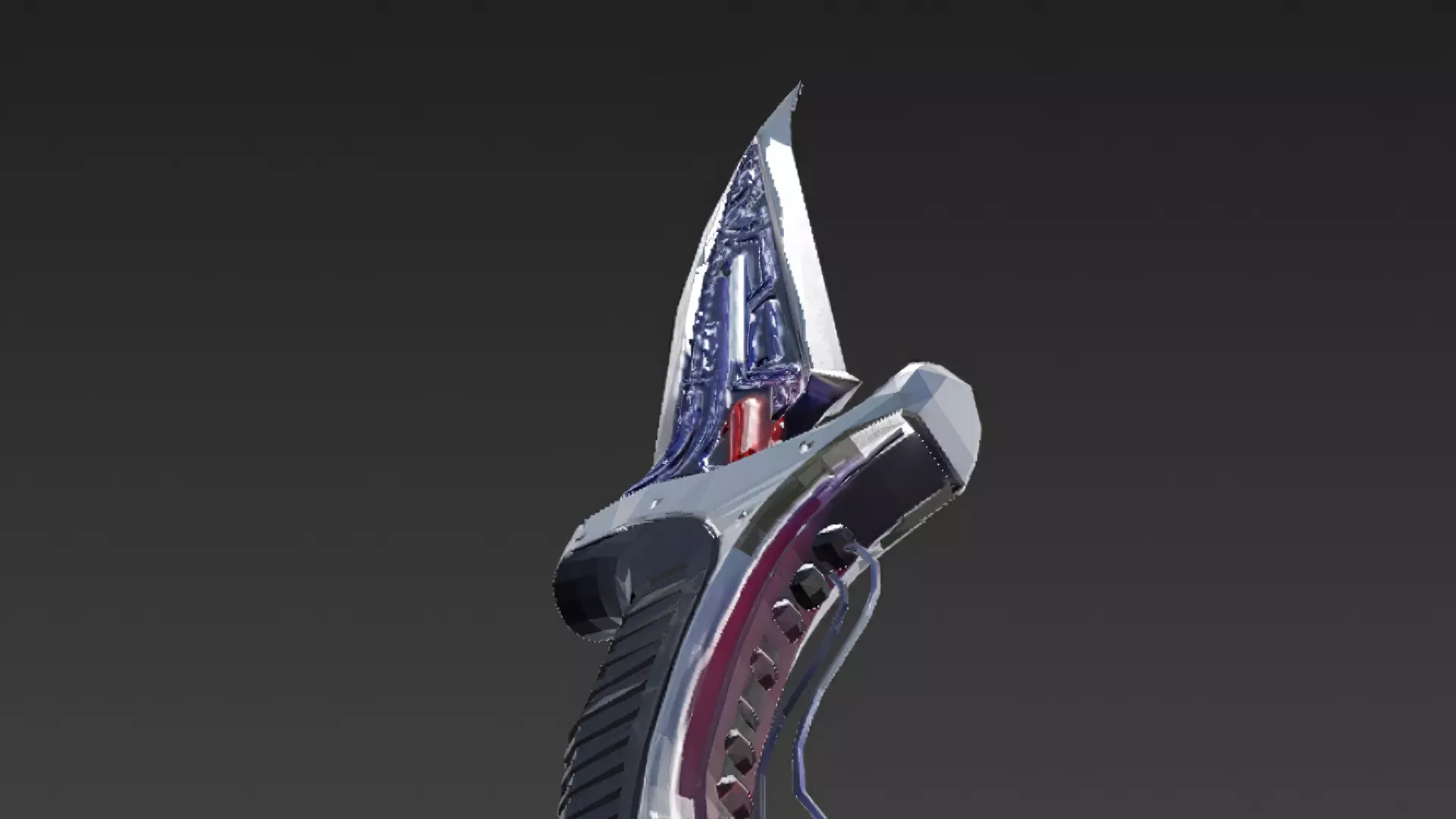 Cartoon Cyber Dagger PBR 3D Model Low-poly 3D model_6