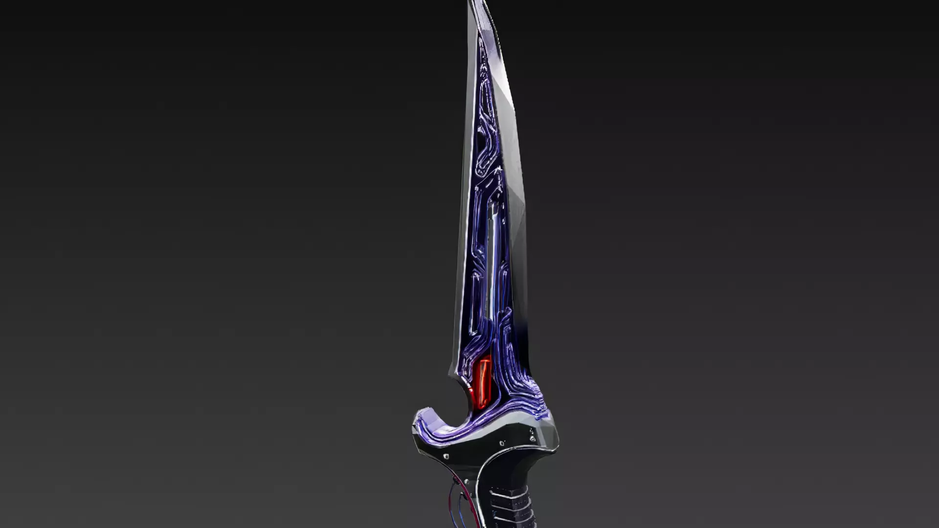 Cartoon Cyber Dagger PBR 3D Model Low-poly 3D model_1