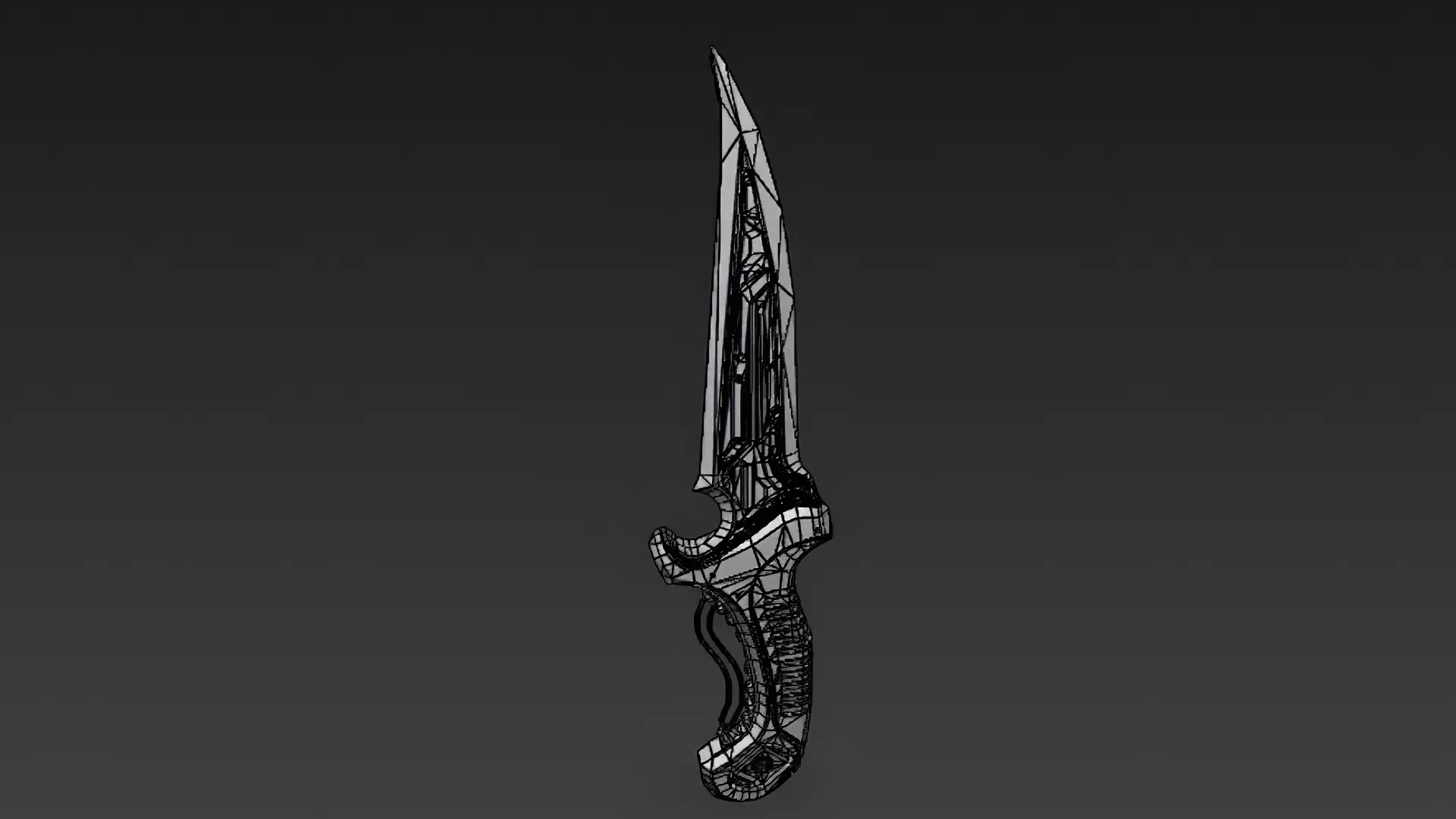 Cartoon Cyber Dagger PBR 3D Model Low-poly 3D model_9