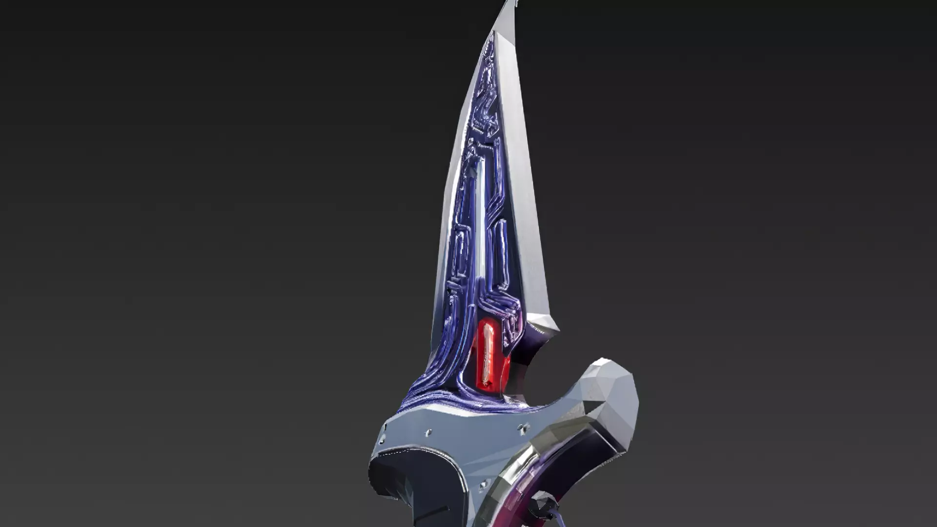 Cartoon Cyber Dagger PBR 3D Model Low-poly 3D model_3