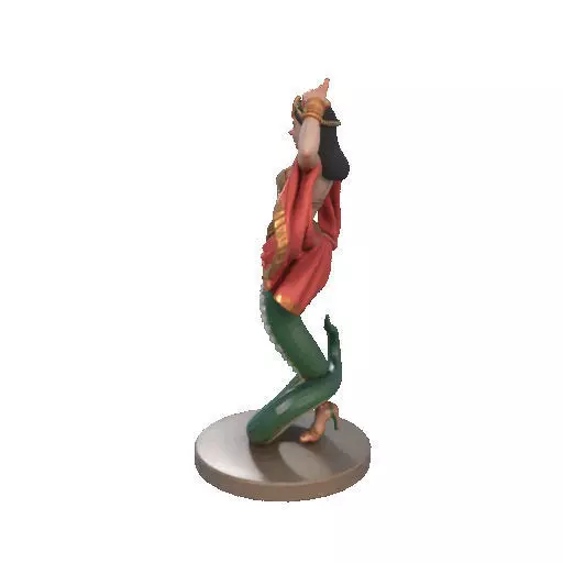 2259  Indian Serpent Woman Dancer on Pedestal 3D print model_27