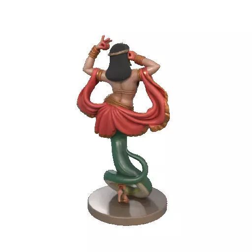 2259  Indian Serpent Woman Dancer on Pedestal 3D print model_19