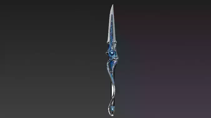 Cartoon Cyber Spear PBR 3D Model