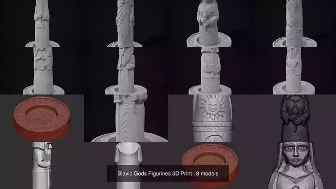 Slavic Gods Figurines 3D Print