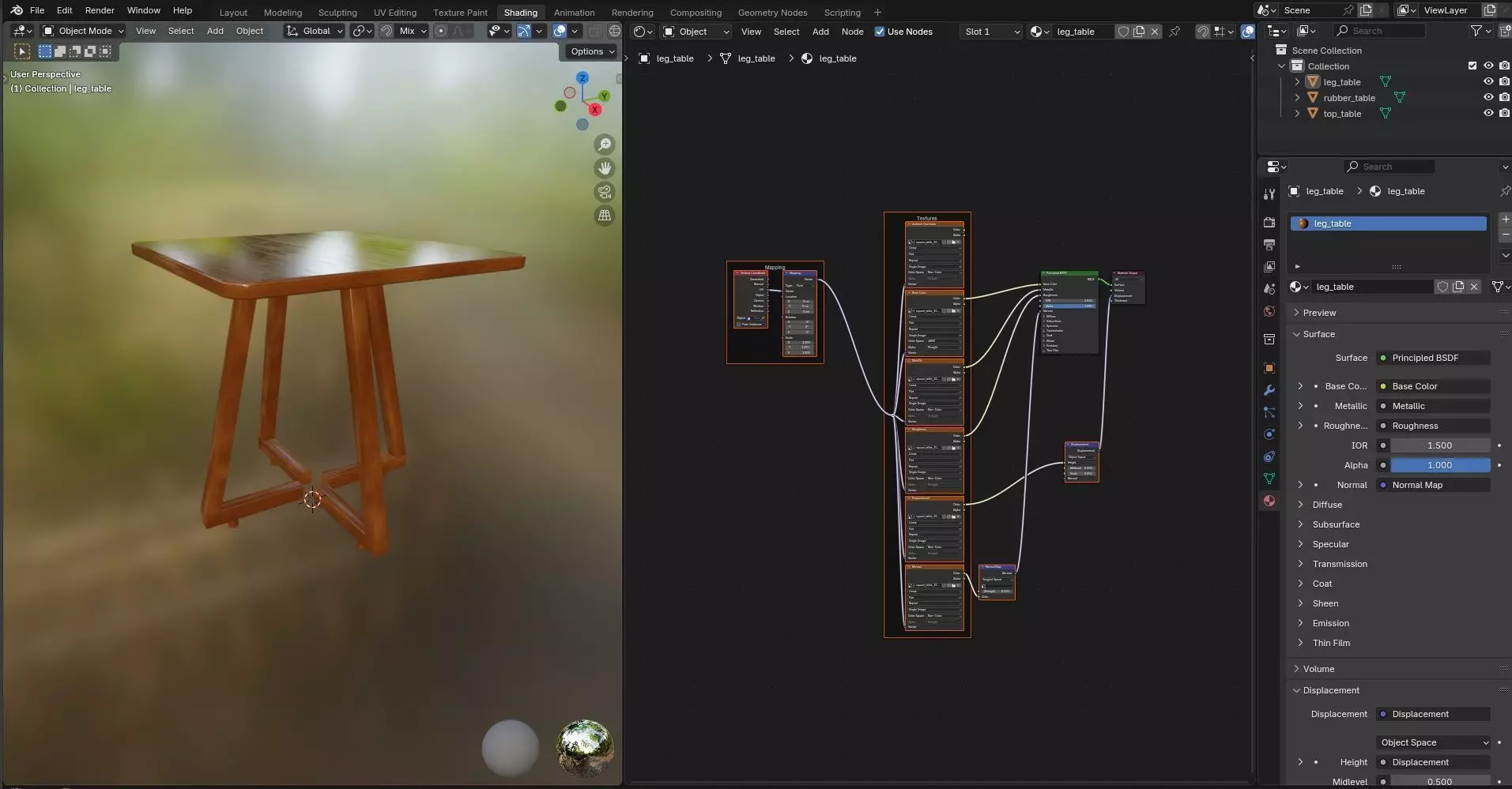 Square Table CG109 3D model_11