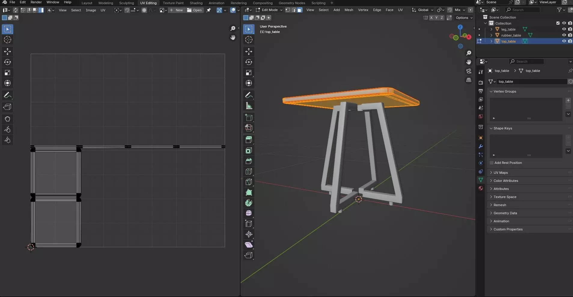 Square Table CG109 3D model_10