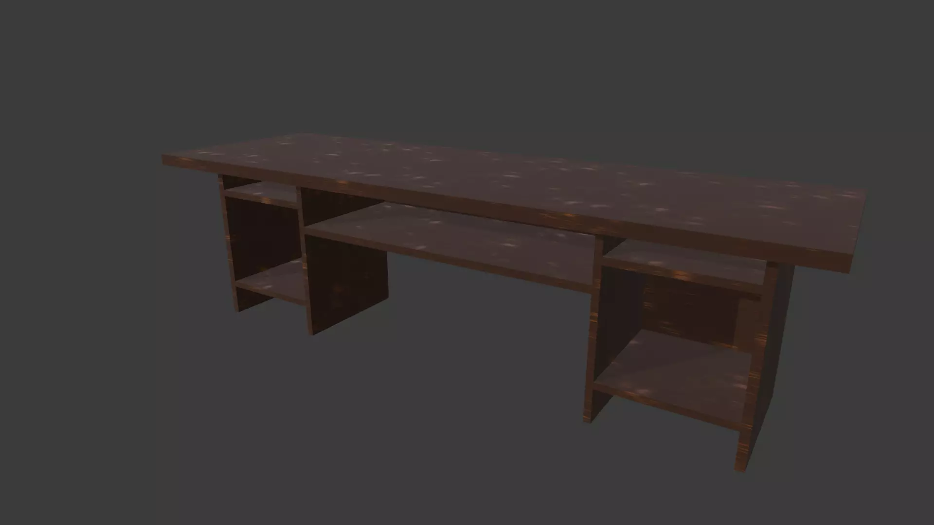 Computer Table Low-poly 3D model
