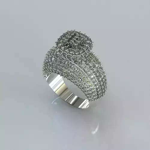 Diamond ring Jewelry Cocktail Ring 3D print model 