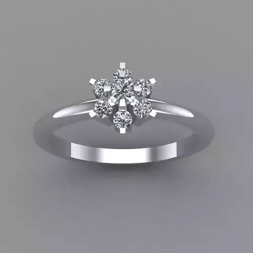 Diamond ring Jewelry Cocktail Ring 3D print model