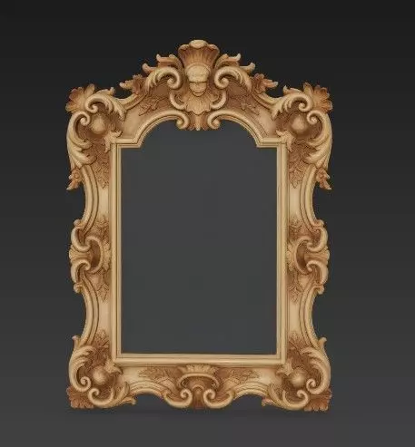Baroque and Rococo Decorative Frame Collection 3D print model_2