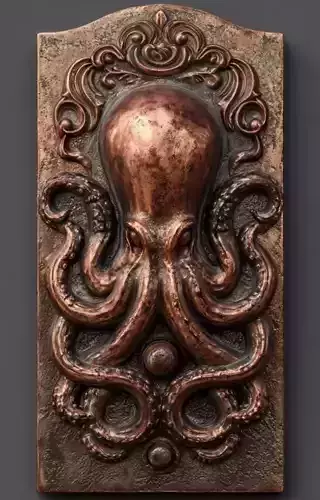 Octopus Wall Art 3D printable model
