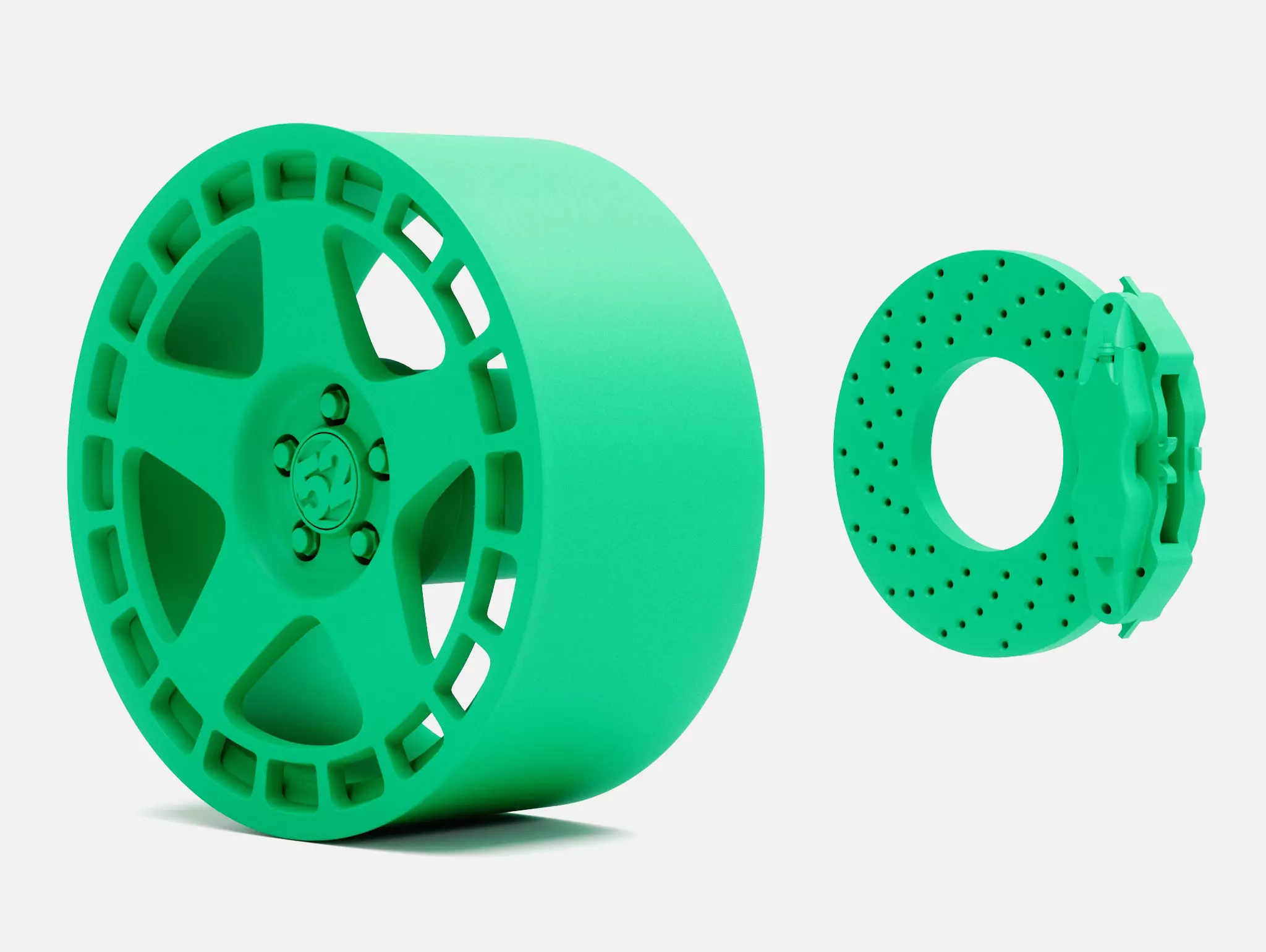 18x8 Fifteen52 Turbomac Wheel and Brake 3D print model_5