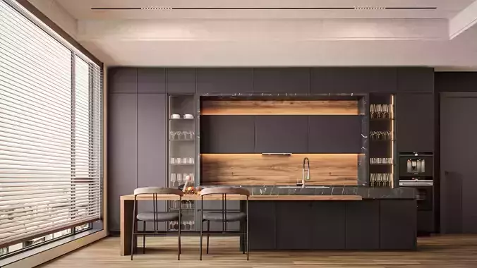Modern Kitchen 3D model