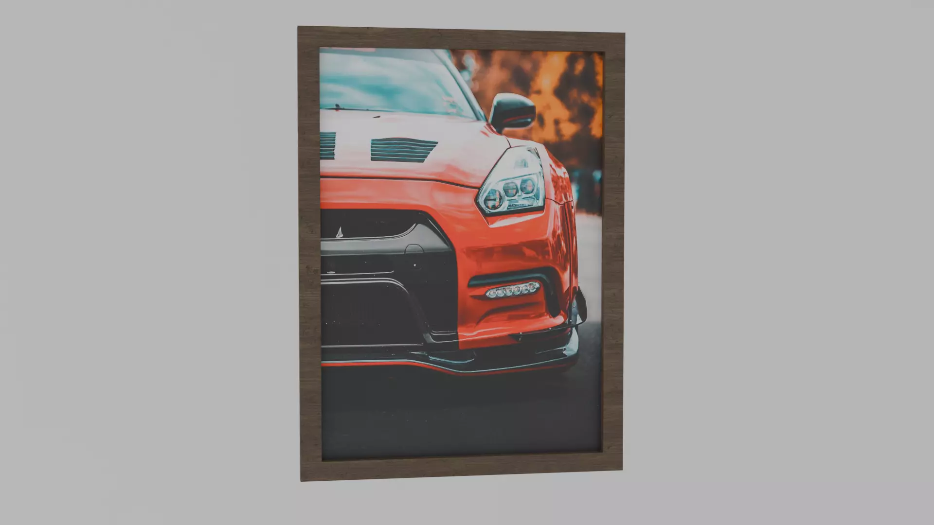 Car photo frame Low-poly 3D model